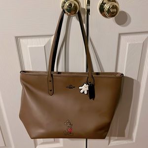 RARE Disney x Coach Limited Edition Mickey Mouse City Tote Brown Purse